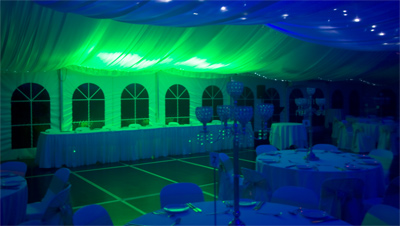 Wedding Lights Dural Blue Green Wedding Room Lighting IMG 1771yesE400